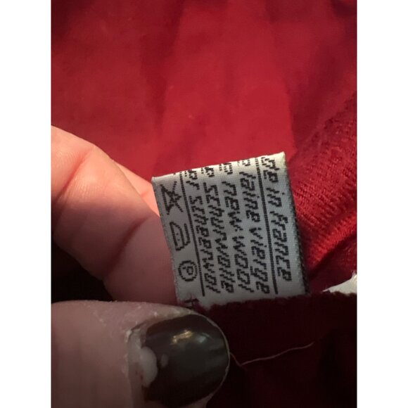 Vintage Billy Bonny Red Wool Skirt Side Pocket & Button Accents Made In France - Picture 4 of 9